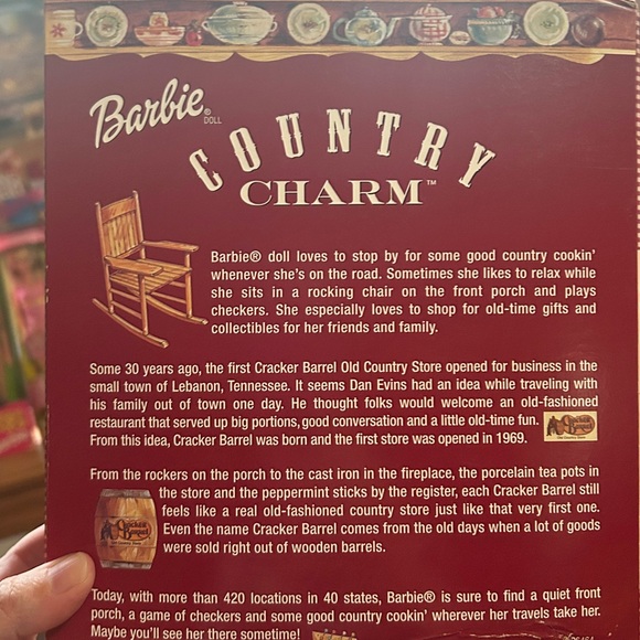 Barbie Cracker Barrel Country Charm Doll with Red and Brown Outfit. - Picture 7 of 12